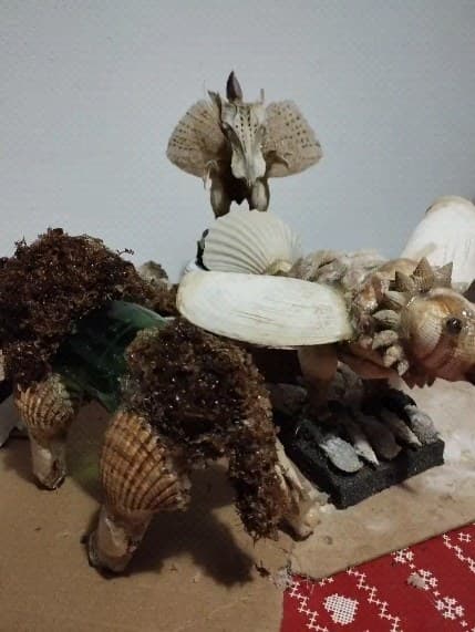 Peça escultórica em conchas